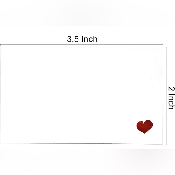 Thank You Cards 50 with Kiss Lips design in White - Picture 4 of 4